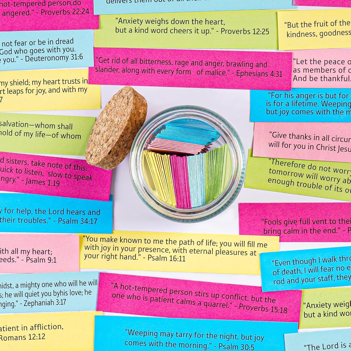 Handmade Bible Verses Jar (Comes with a Premium Christian Gift Box)