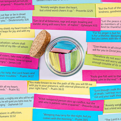 Handmade Bible Verses Jar (Comes with a Premium Christian Gift Box)