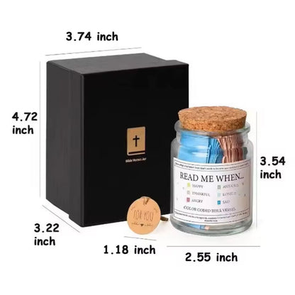 God is with you™-Handmade Bible Verses Jar (Comes with a Premium Christian Gift Box)