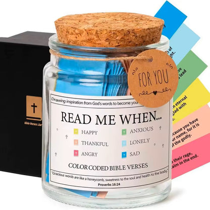 Handmade Bible Verses Jar (Comes with a Premium Christian Gift Box)